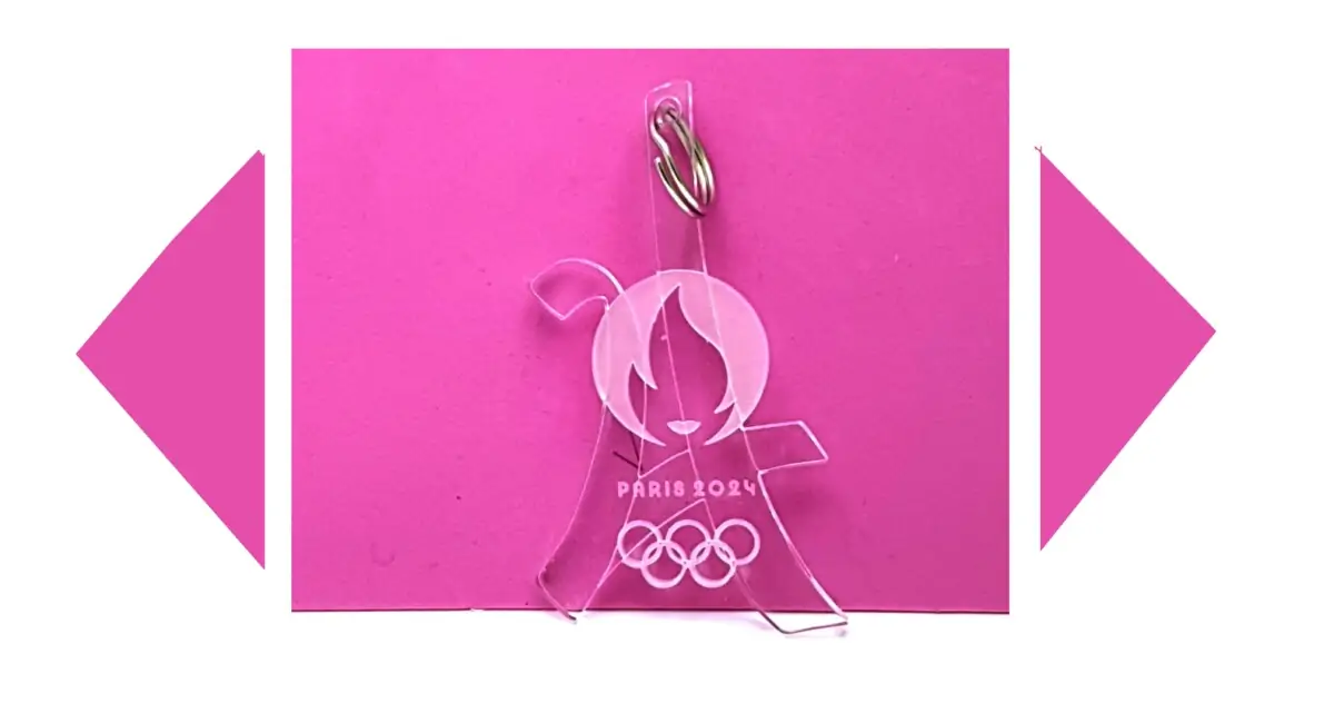 Landing Page - Design’n Chic – Maison de couture en plexiglas : objets, bijoux & accessoires pour l’événementiel porteclef transparent J0 2024 en cristal