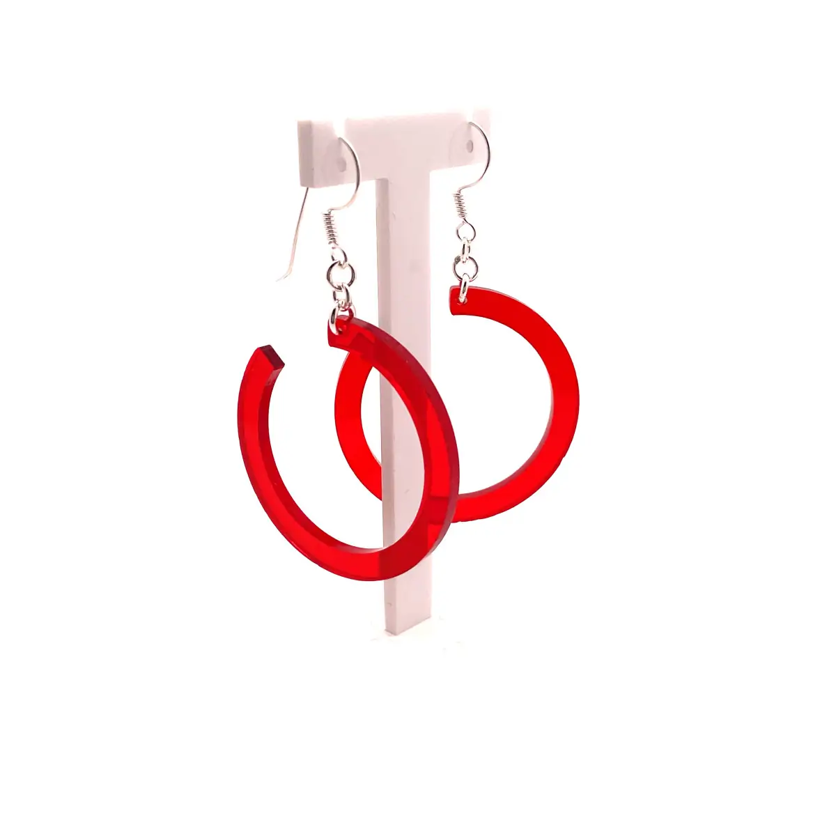 boucles créoles rouges