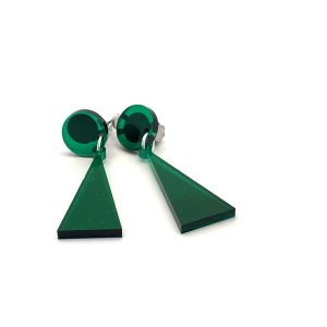 clips SCALA verts , boucles scala à clip , Boucles SCALA triangle à clip – Design’n Chic – vertes